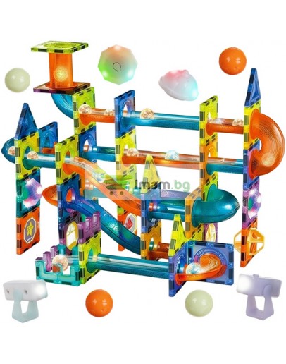 Магнитни блокчета 3D писта с топки 110 части